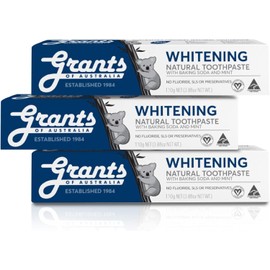 LaBranded WholesaleMart Grants Australia Whitening Toothpaste with Baking Soda and Mint 110g (3 Box)
