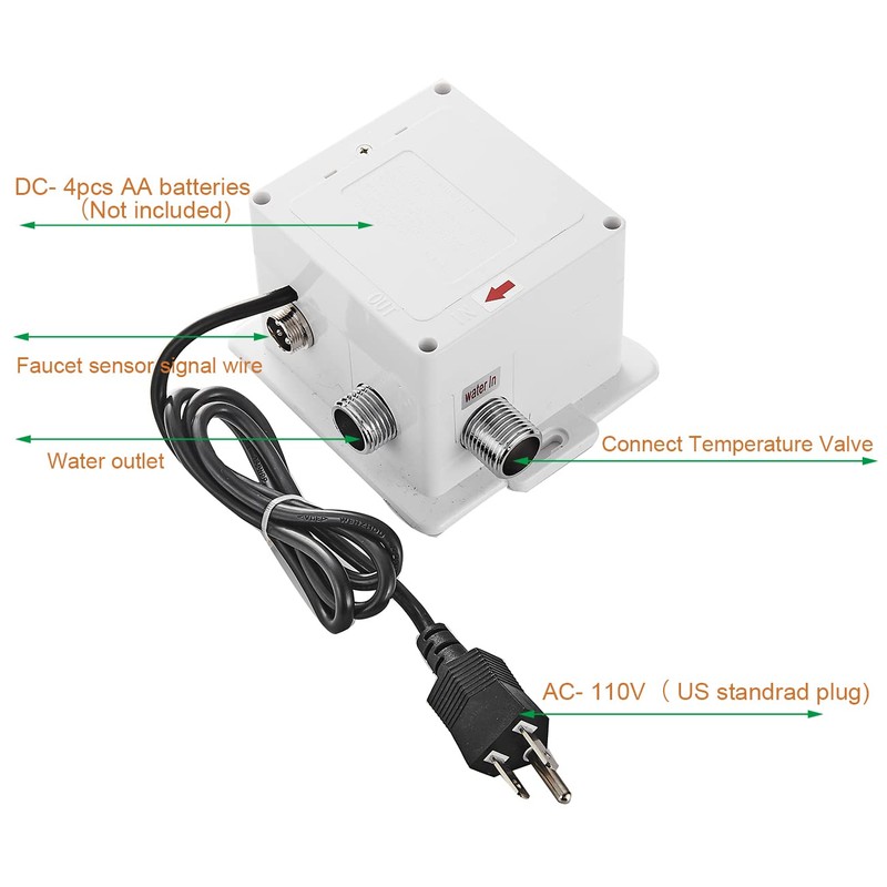 Automatic Sensor Control Box Dual Powered for Touchless Bathroom Faucet