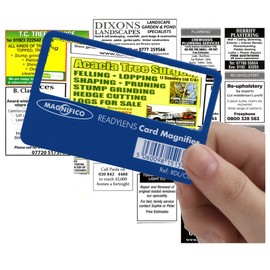 Magnifico Readylens Credit Card Size Magnifier (set of 2) - Handy Discreet Magnifying Lens For Pocket, Wallet or Purse