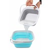 SAMMART Folding Tub (Grey/Cyanine, 5.5 L Bucket)