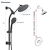 UCLIMAA Rainfall 8 Inch Round Shower Head with High Pressure