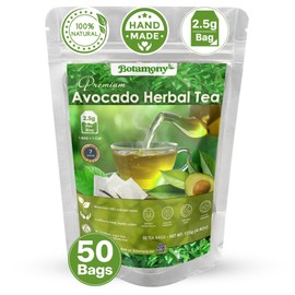 BOTAMONY 65 Premium Avocado Leaf Tea Bags 2g/teabag, Avocado Leaves Organic, 100% Natural and Pure Handmade Non-GMO Sugar/Caffeine/Gluten Free