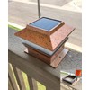 4 Pack Solar Powered Copper Outdoor Garden Deck Patio Fence
