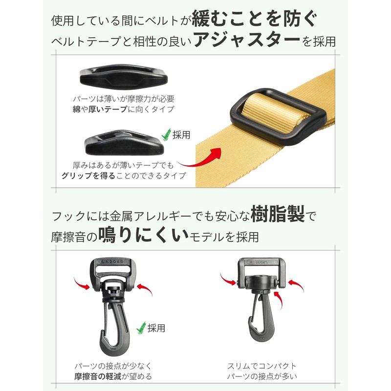 No BoRDER 30mm Japan Replacement Shoulder Strap Thick FABLT Black