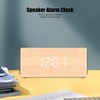 Digital Wooden Alarm Clock LED Smart Bluetooth Speaker 15W Wireless