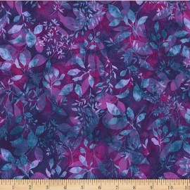 Hoffman Challenge - Fresh Meadow W2574 382 Grape Juice Foliage  COTTON