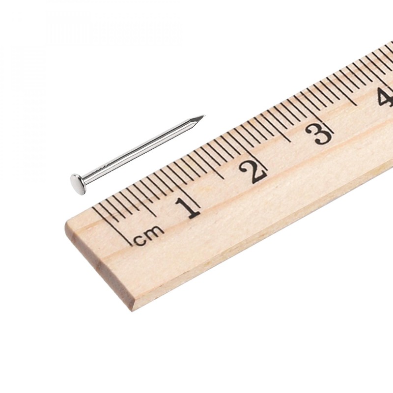 sourcing map Small Tiny Hardware Nails Carbon Steel 1.2X19mm(DXL) for