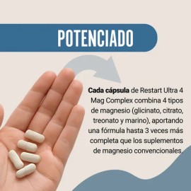 Restart Ultra Magnesio Complex Complejo Citrato Polvo Glicinato Treonato Marino Vitaminas Mujer Hombre Magnesium Cápsulas