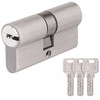 Lock Cylinder, 30/30 with 3 Keys, Profile Double Cylinder, Cylinder
