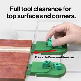 MICROJIG Matchfit Ramp Clamps (2-Pack) - Precision Inline Dovetail Clamp for Dovetail Track System - Low-Profile, Rotating Clamp Heads for Woodworking, CNC, Routing, and Sleds, CN-P3K2