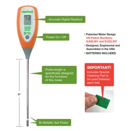 BombDealsStore Luster Leaf 1845 Rapitest Digital Soil Garden Plant pH Meter Sensor Test Tester