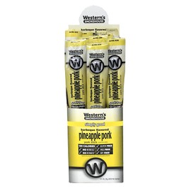 Western's Smokehouse Meat Sticks - Simply Good Barbeque & Pineapple Pork Meat Snack Sticks – Pack of 24 (1.0 Ounce) Gluten-Free, MSG-Free, Soy-Free, Nitrate-Free, Nitrite-Free