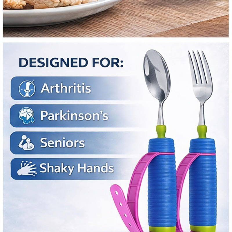 Adaptive Utensils for Arthritis, Parkinson’s & Hand Tremors – 360°
