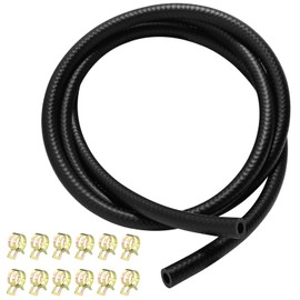 Gentpovth 2 Metre Petrol Hose Set, Fuel Line Kit Diameter 8 mm with 12 Petrol Hose Clamps, Oil Hose, Diesel Hose, Fuel Line, for Car, Motorcycle, Tractors or Small Engines