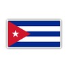 Squiddy Cuba Flag Cuban Country Pride - Vinyl Sticker Decal for Phone, Laptop, Water Bottle (3" Wide)