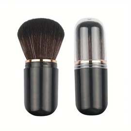 Compact Mini Travel Makeup Brush Set (Black)