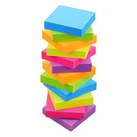Sticky Notes 2x2, 6 Color Bright Colorful Sticky Pad, 12 Pads/Pack, 100 Sheets/Pad, Self-Sticky Note Pads (Green, Yellow, Blue, Orange, Purple, Rose)
