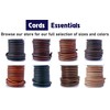 Cords Essentials Cordón redondo de piel de 5 mm, natural