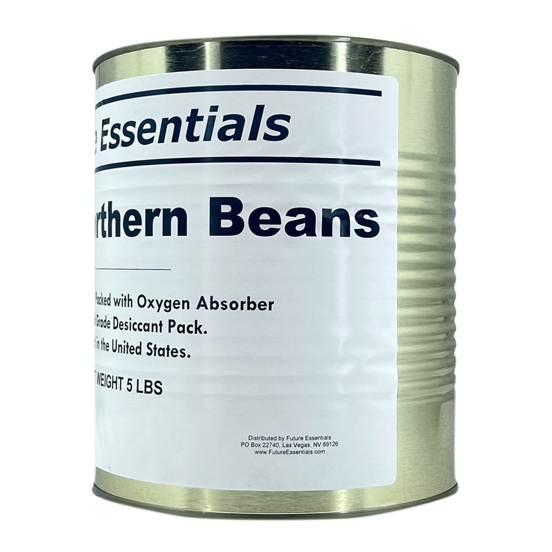 1 Can of Future Essentials Great Northern Beans, Dried, #10