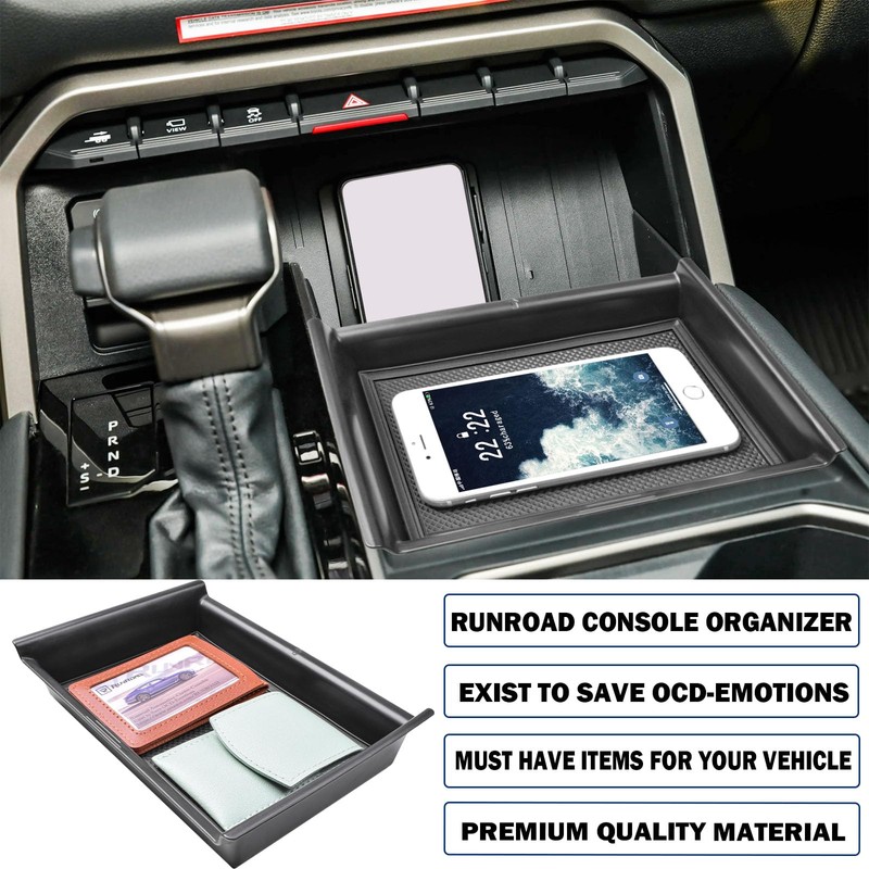 RUNROAD Lower Center Console Organizer Compatible with Toyota Tundra 2022
