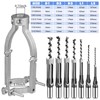 Gisafai 7 Pcs Square Hole Drill Bit with Adapter 1/4,