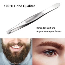 Professional Tweezers Set Hair Plucking Tweezers 3-Piece Pointed Tweezers for Eyebrow Plucking, Slanted Tweezers for Precise Eyebrow Hair Removal, Rustproof Stainless Steel Polished