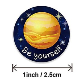 500Pcs Round Celestial Bodies Stickers for Kids, Teacher Reward, School Supplies - Planet Incentive Roll Stickers (U109 Series)