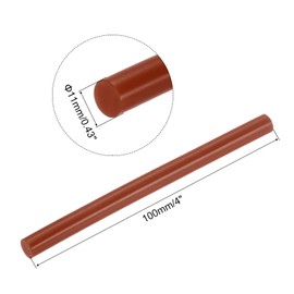 QUARKZMAN Mini Heißklebestifte für Heißklebepistole 0,43 Zoll x 4 Zoll Dunkelbraun 12 Stück