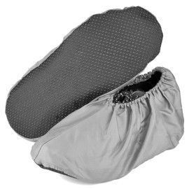 MELTU 1 Pair Reusable Shoe Covers, Non-Slip Washable Overshoes, Waterproof Boot Covers, Dustproof Overshoes for Household (Grey)