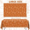 Guzbewu Fall Plastic Tablecloth,3pcs Thanksgiving Fall Pumpkin Tablecloth Waterproof Rectangle