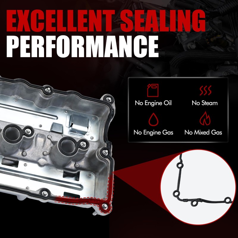MITZONE Aluminum Valve Cover Compatible with 2014-2018 Jeep 2013-2016 Dodge