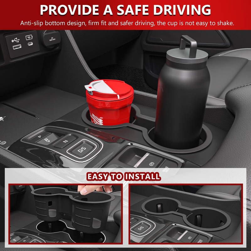 Xipoo Cup Holder Compatible with 2023-2026 Honda Pilot Silica Gel