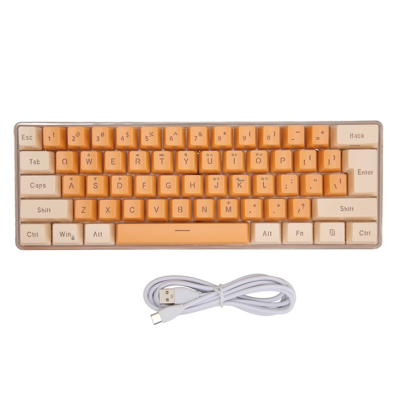 Gaming Keyboard USB 61 Keys Contrast Color RGB Light Key