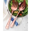EUIRIO Stainless Steel Copper Serving Utensils Large Serving Spoon Set