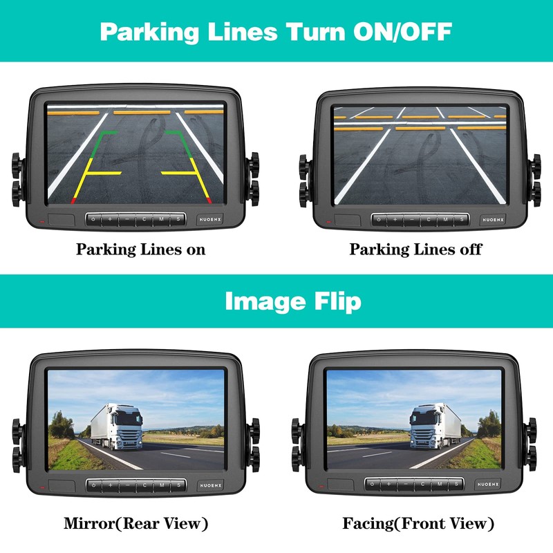 Nuoenx Wireless Backup Camera, 7 Inch Monitor Rear View Camera