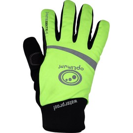 Optimum Nitebrite Winter Gloves - Waterproof, Windproof, Thermal Polar Fleece Lined, Easy Fasten Design for Cold-Weather, Walking, Cycling, Cycling, Running, Hiking & Water Sports Green/Small