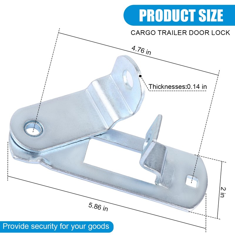 Trailer Cam-Action Hasp Lock Mechanism - Enclosed Trailer Door Latch