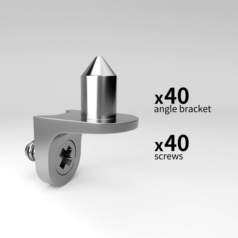 Safety Shelf Support 5 mm, Angled Shelf Bracket with Pin