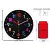Reloj de pared moderno de 8 pulgadas, funciona con pilas,
