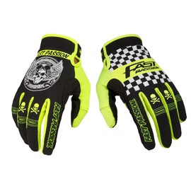 Fast passion Motorcycle Gloves for Men Women,Full Finger Mountain Dirt Bike Gloves,Motocross Gloves Anti-Slip MX MTB ATV BMX Road Racing,Biking,Riding Cycling Gloves (Black/Green01, M)