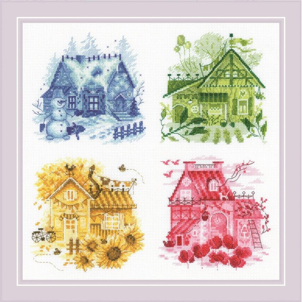 RIOLIS Counted Cross Stitch Kit 11.75"X11.75"-Happy Street