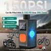YITAMOTOR Max 150PSI Electric Bike Pump with Gauge Mini, Bike