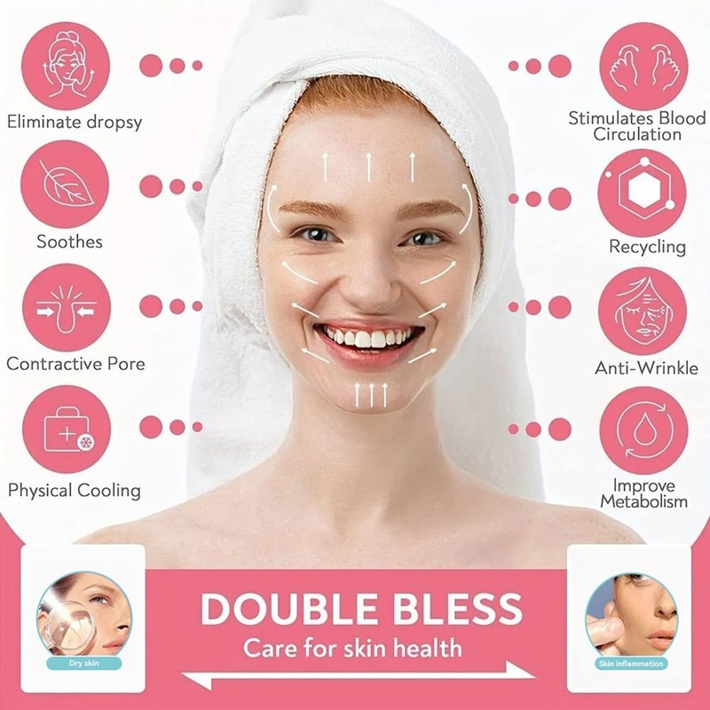 RoseFlower Ice Roller for Face and Eyes - Reusable Mold