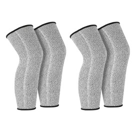 PATIKIL 38cm Cut Resistant Leg Sleeves, 2 Pair HPPE Protective Leg Protectors Sleeves Thin Skin Protective Sleeves for Welding Mowing Construction, Gray