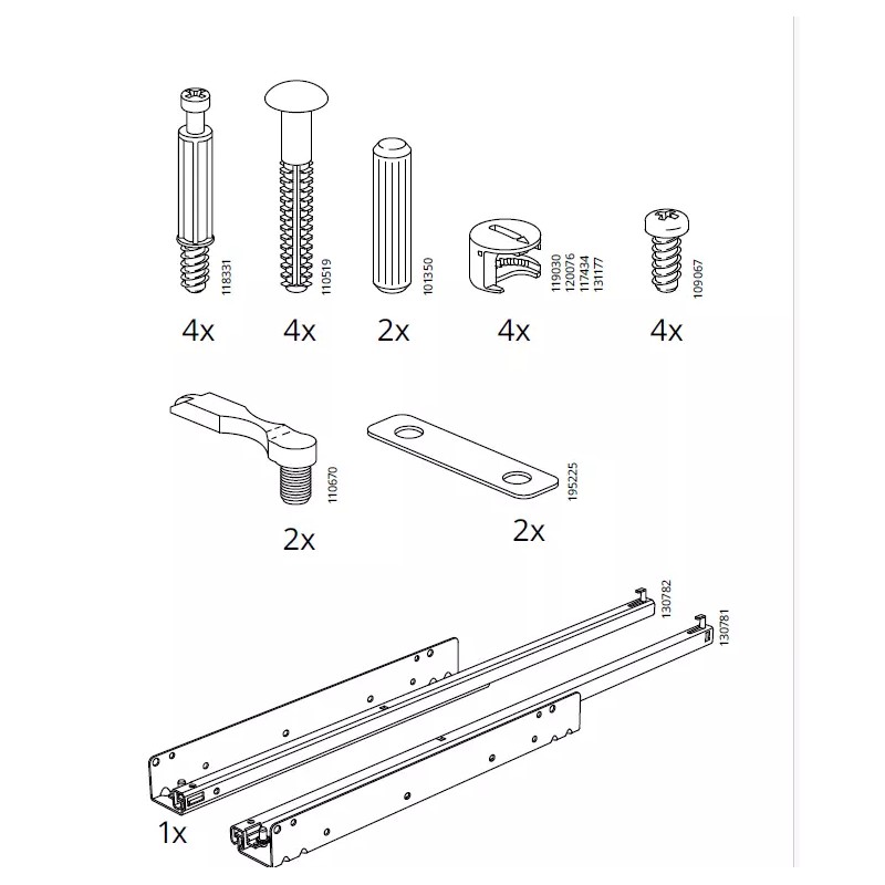 IKEA For IKEA KOMPLEMENT Drawer 4X Part number 195225