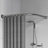 Riyidecor Corner Curved Shower Curtain Rod (29.5-37.4" x 29.5-37.4"), Stretchable