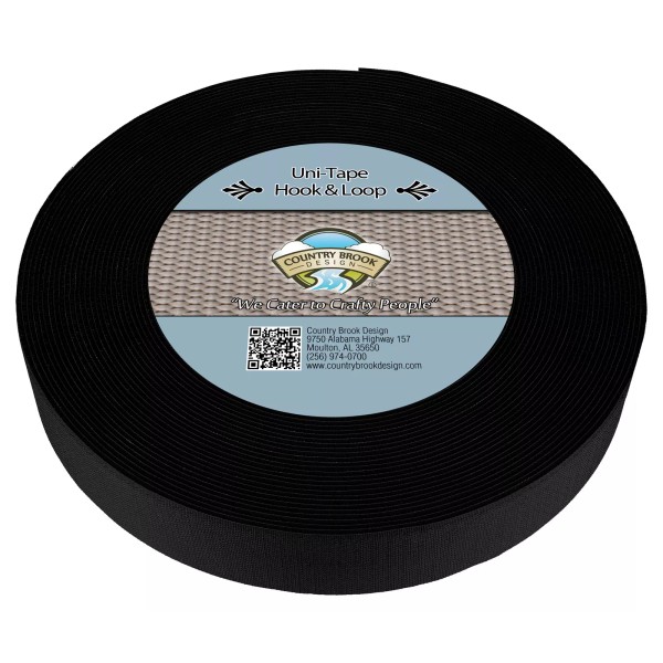 Country Brook Design® 2 Inch Black Uni-Tape Hook and Loop,