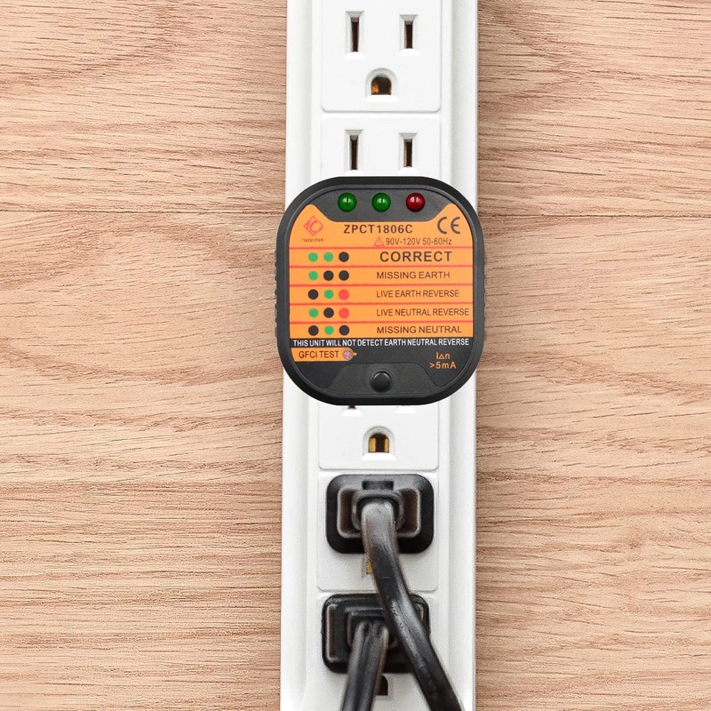 Socket Tester Uk, Rcd Plug Socket Tester, Electrical Voltage Tester,