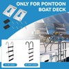 Boat Ladder Mounting Bracket Kit, Flush Mount Pontoon Ladder Hardware