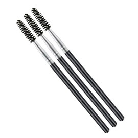 3 Stück Augenbrauenbürste, Eyelash Brush Set, Wimpernbürste, mit schwarzem Griff und silbernem Rohr, ideal für Make-up und augenbrauen bürste sowie wimpern bürste